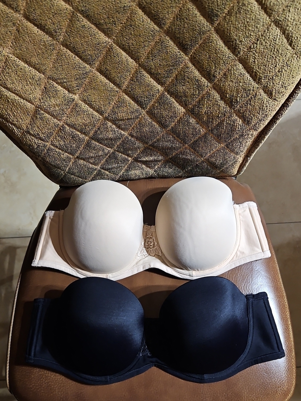 Lot Of 2 Vanity Fair Beauty Back Smoothing Strapless Full Figure Underwire Bras